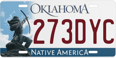 OK license plate 273DYC
