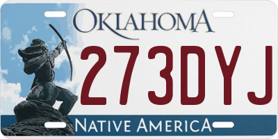 OK license plate 273DYJ