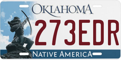 OK license plate 273EDR