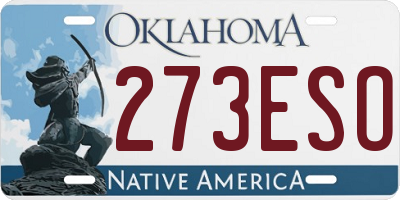 OK license plate 273ESO