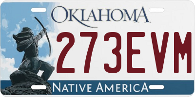 OK license plate 273EVM