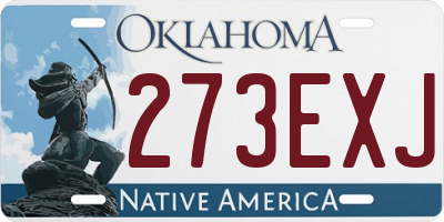 OK license plate 273EXJ