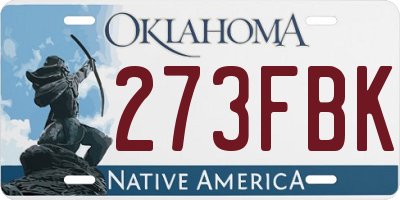 OK license plate 273FBK