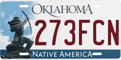 OK license plate 273FCN