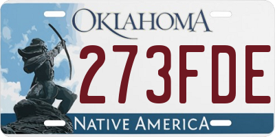 OK license plate 273FDE