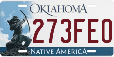 OK license plate 273FEO