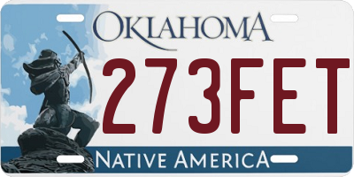 OK license plate 273FET