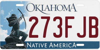 OK license plate 273FJB