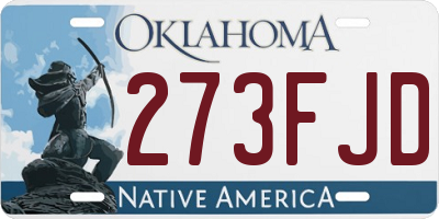 OK license plate 273FJD