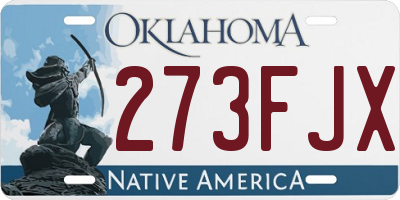 OK license plate 273FJX