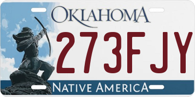 OK license plate 273FJY