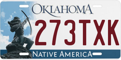 OK license plate 273TXK