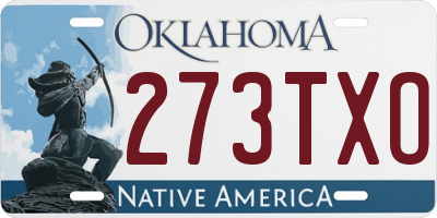 OK license plate 273TXO