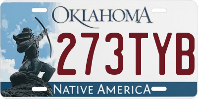 OK license plate 273TYB