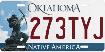 OK license plate 273TYJ