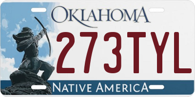 OK license plate 273TYL
