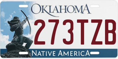 OK license plate 273TZB