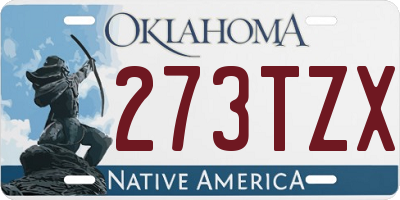 OK license plate 273TZX