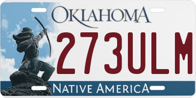 OK license plate 273ULM