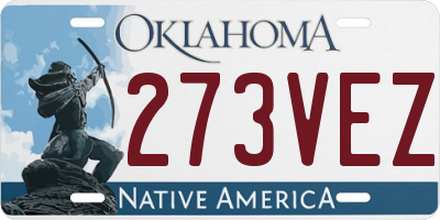 OK license plate 273VEZ