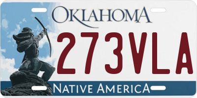 OK license plate 273VLA