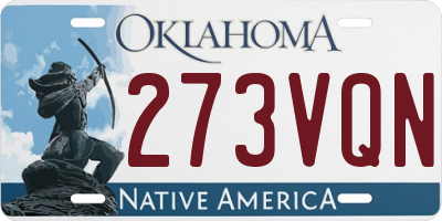 OK license plate 273VQN