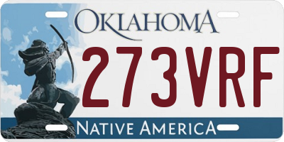 OK license plate 273VRF