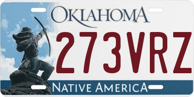 OK license plate 273VRZ