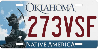 OK license plate 273VSF