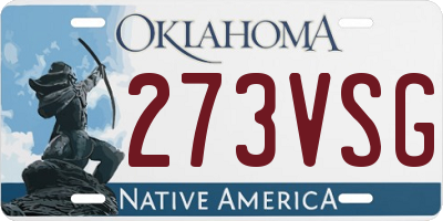 OK license plate 273VSG