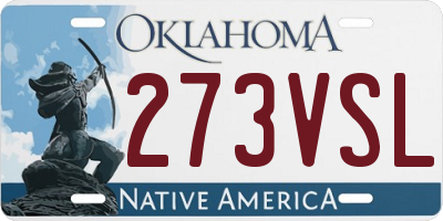 OK license plate 273VSL
