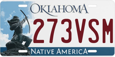 OK license plate 273VSM