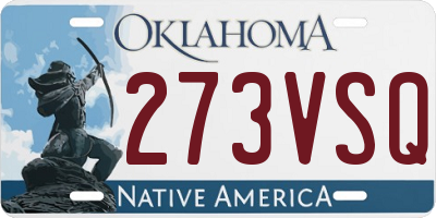 OK license plate 273VSQ