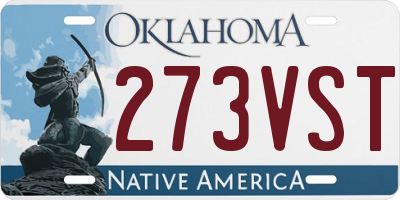 OK license plate 273VST