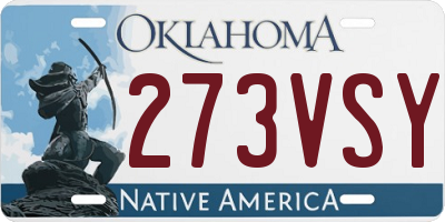 OK license plate 273VSY