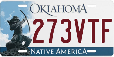 OK license plate 273VTF