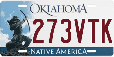 OK license plate 273VTK