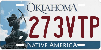 OK license plate 273VTP