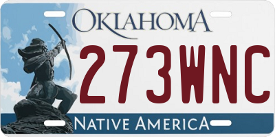 OK license plate 273WNC