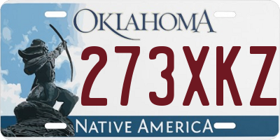 OK license plate 273XKZ