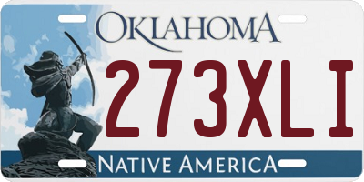 OK license plate 273XLI