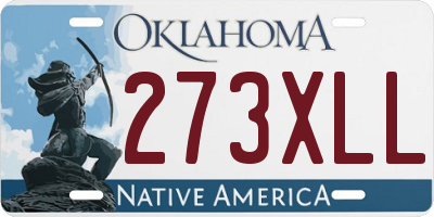 OK license plate 273XLL