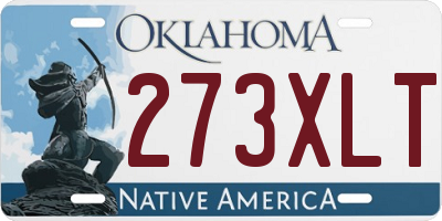 OK license plate 273XLT