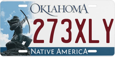 OK license plate 273XLY
