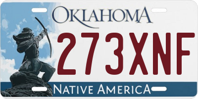 OK license plate 273XNF
