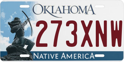 OK license plate 273XNW