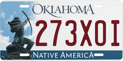 OK license plate 273XOI