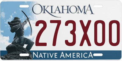 OK license plate 273XOO