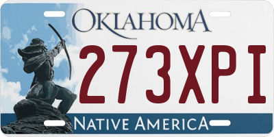 OK license plate 273XPI