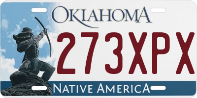 OK license plate 273XPX